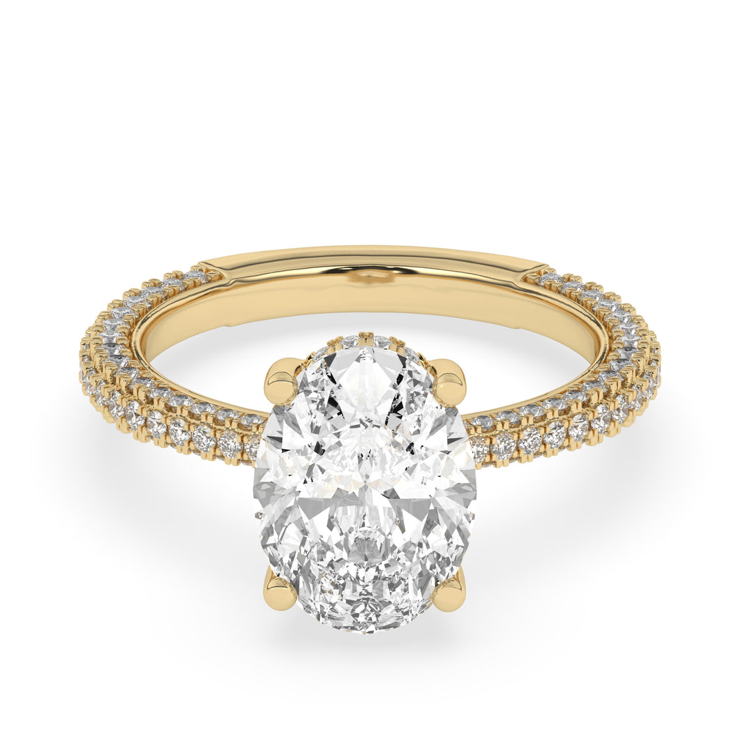 2.01 CT Oval Lab-Created Diamond Ring