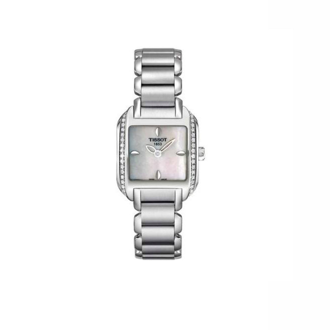 Tissot T-Wave Mother of Pearl Dial Stainless Steel Ladies Watch